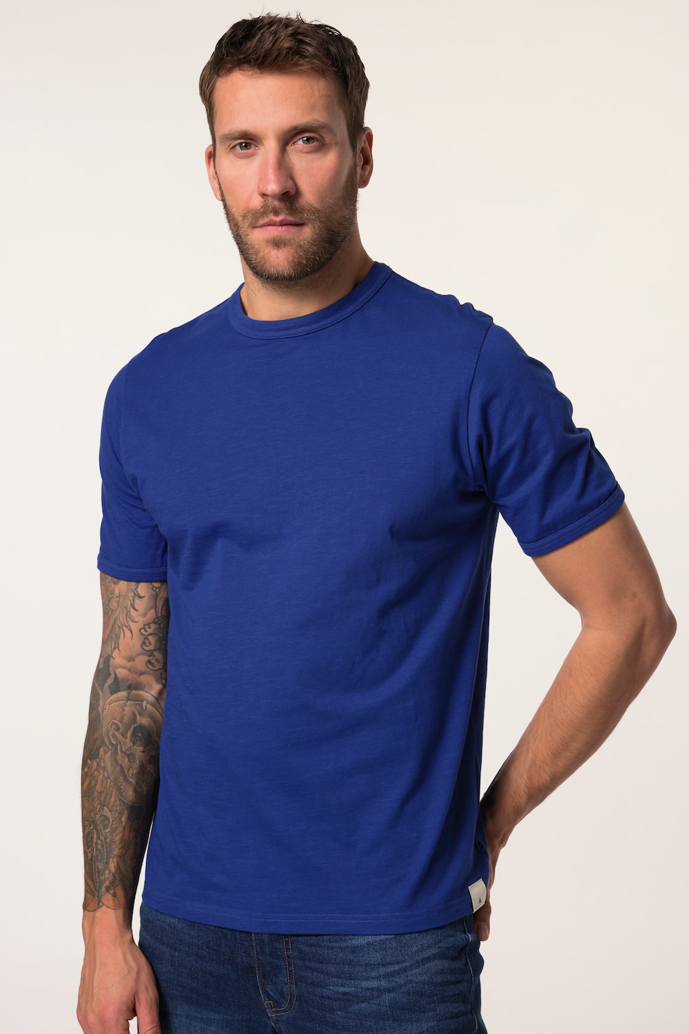 Große Größen JP AWARE T-Shirt, Herren, blau, Größe: 3XL, Baumwolle, JP-Aware