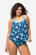 Tankini, blomster, myke kopper, justerbare stropper, resirkulert