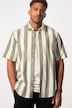 STHUGE Streifenhemd, Halbarm, Modern Fit, Kentkragen, bis 8 XL