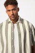 STHUGE Streifenhemd, Halbarm, Modern Fit, Kentkragen, bis 8 XL