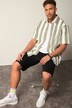 STHUGE Streifenhemd, Halbarm, Modern Fit, Kentkragen, bis 8 XL