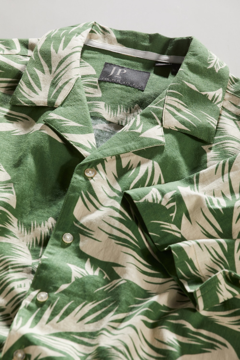 Grote Maten Overhemd in linnenlook, Heren, groen, Maat: 3XL, Linnen/Katoen, JP1880