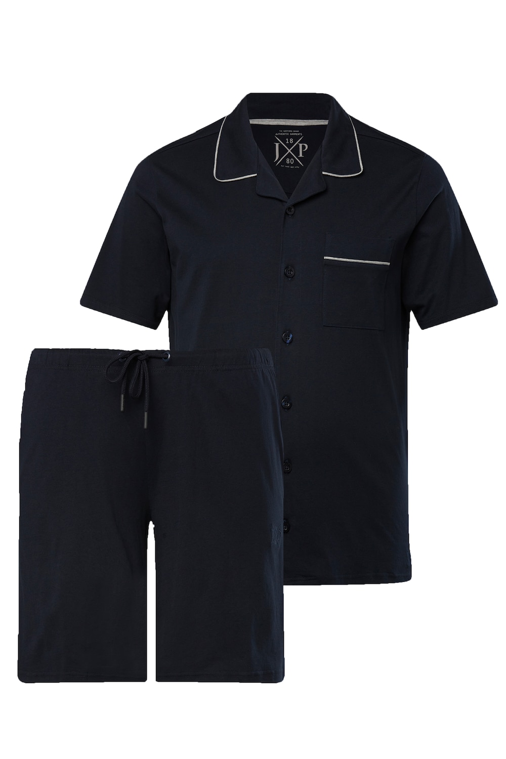 Stora storlekar Pyjamas, Her, blå, storlek: 3XL, Bomull, JP1880