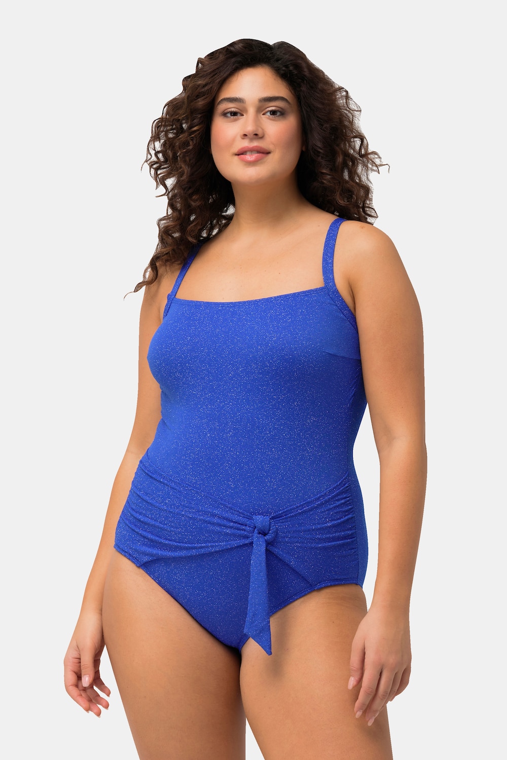 Thumbnail - Große Größen Badeanzug, Damen, blau, Größe: 48, Synthetische Fasern/Elasthan, Ulla Popken