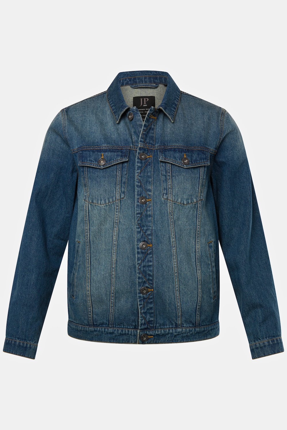 JP 1880 Jeansjacke, Brusttaschen, Knopfleiste, bis 8 XL