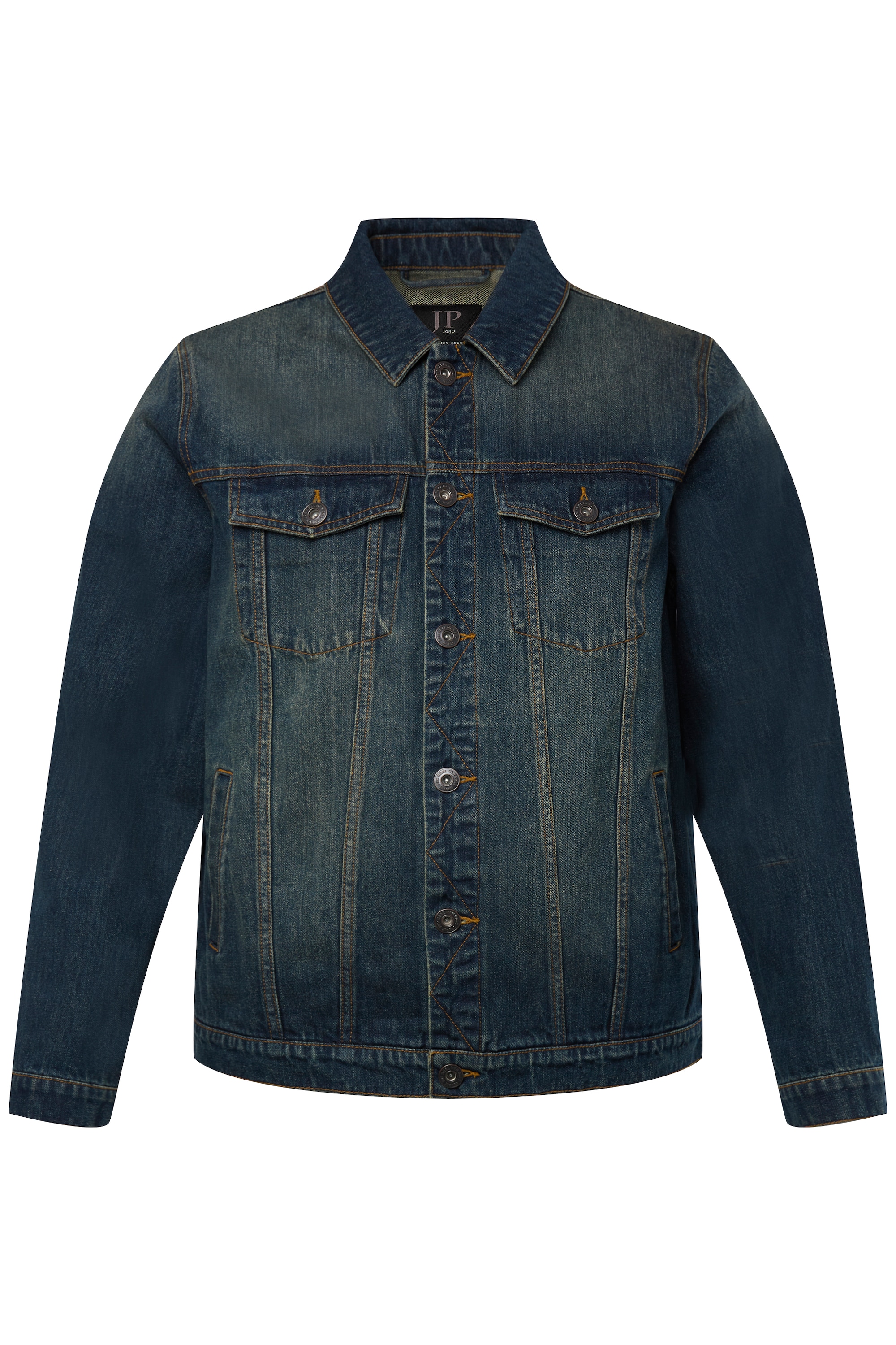 JP 1880 Herren große Größen JP 1880 Jeansjacke Brusttaschen Knopfleiste