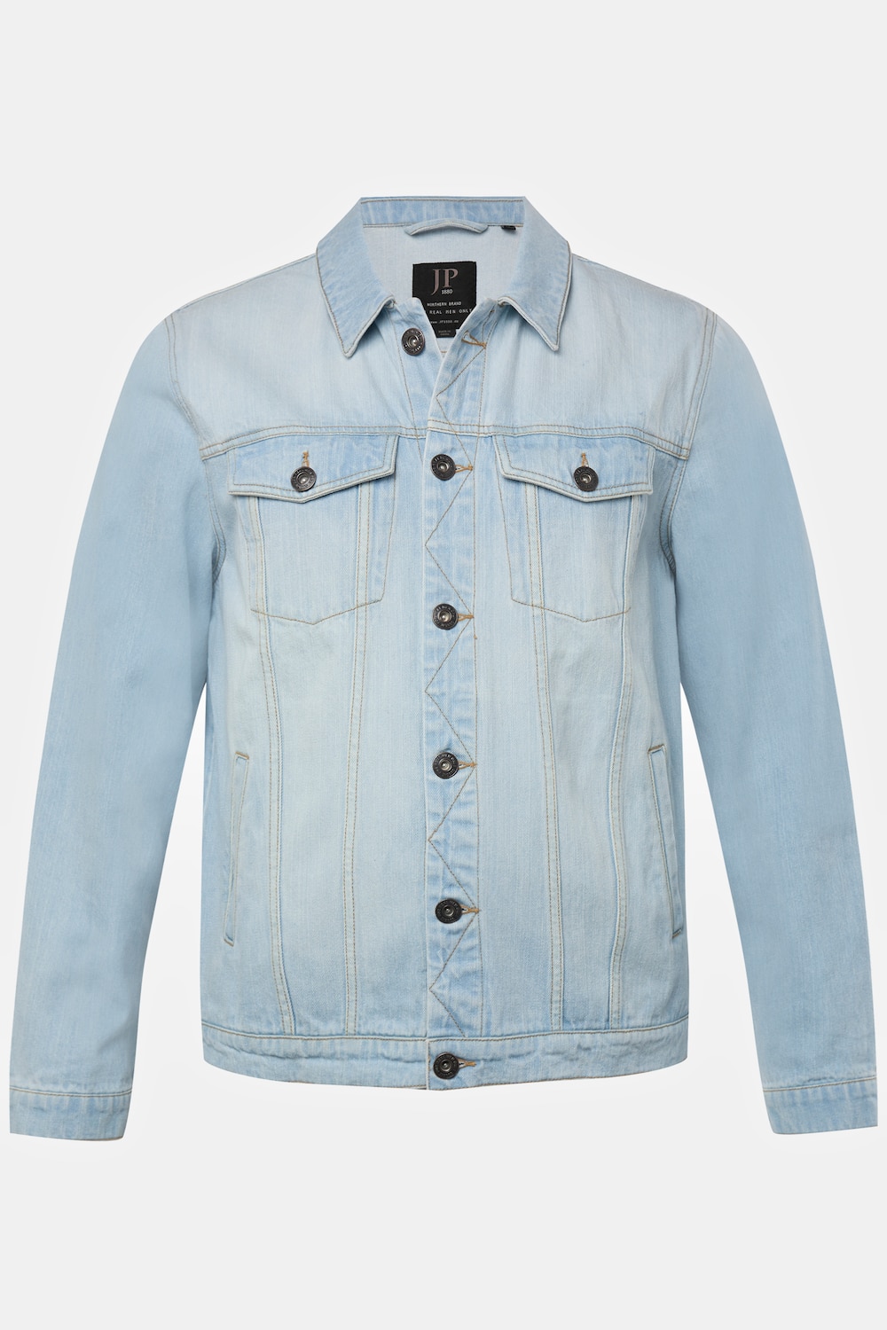 JP 1880 Jeansjacke, Brusttaschen, Knopfleiste, bis 8 XL