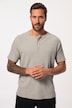 Haut de pyjama Henley en jersey chiné. T-shirt à manches courtes. Col rond avec patte de boutonnage. Jusqu'au 8XL.