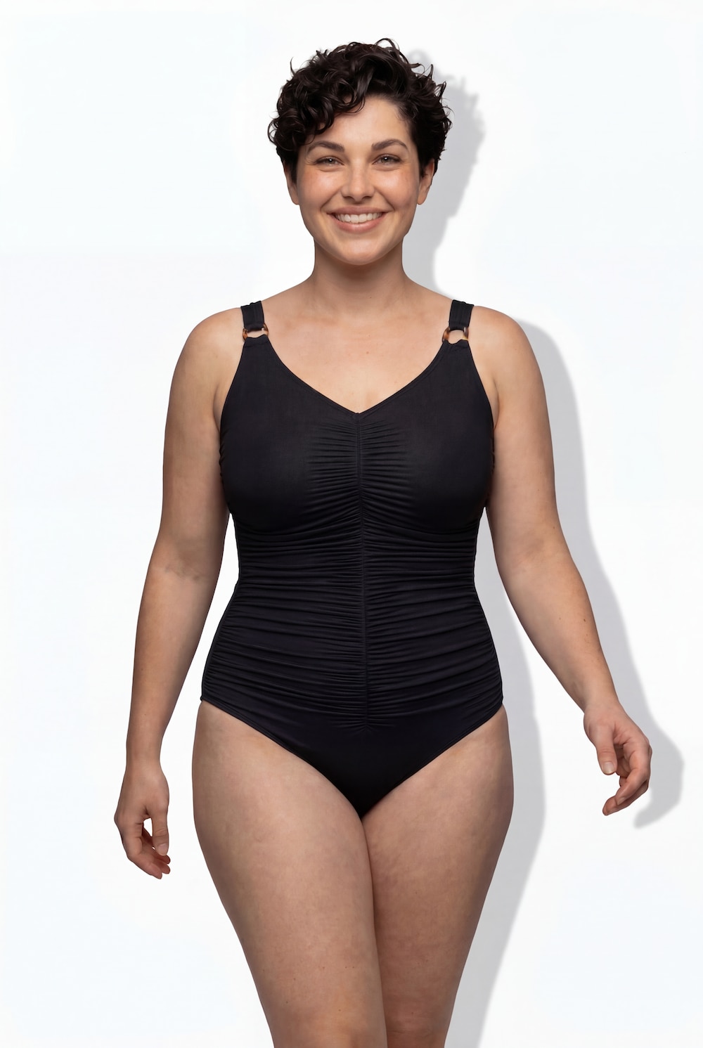 Badeanzug, Softcups, Zierringe, recycelt