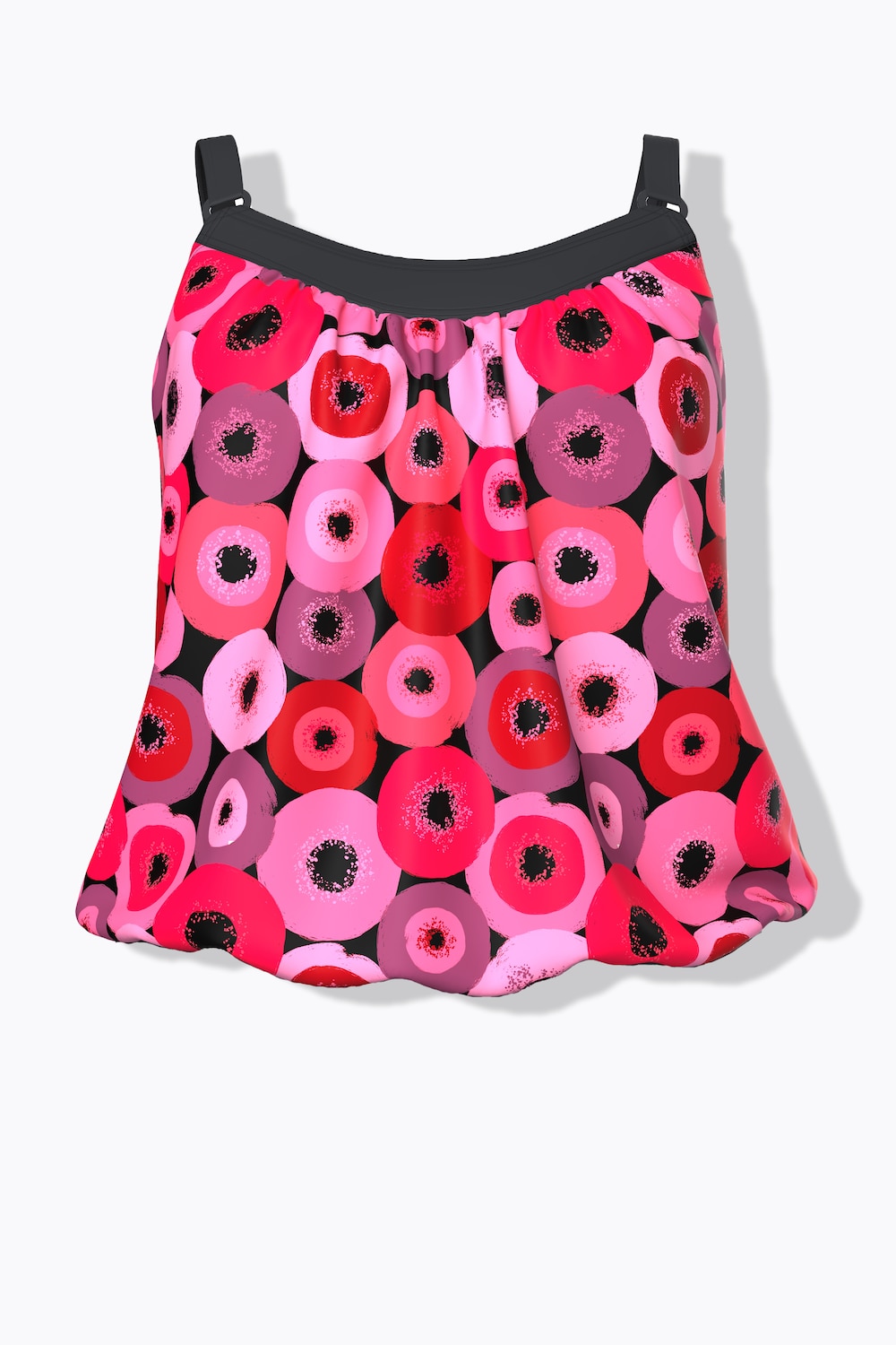 Tankini, cirkels, zachte cups, verstelbare bandjes, gerecycled