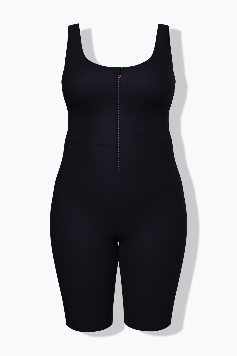 Badeanzug, langes Bein, ohne Softcups, Zipper