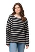 Svetr, proužky, kulatý výstřih, dlouhé rukávy, biobavlna