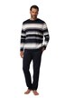 Pyžamo, domácí oblečení, dlouhé dvojdílné, pruhované tričko s dlouhými rukávy, dlouhé kalhoty, do 8XL
