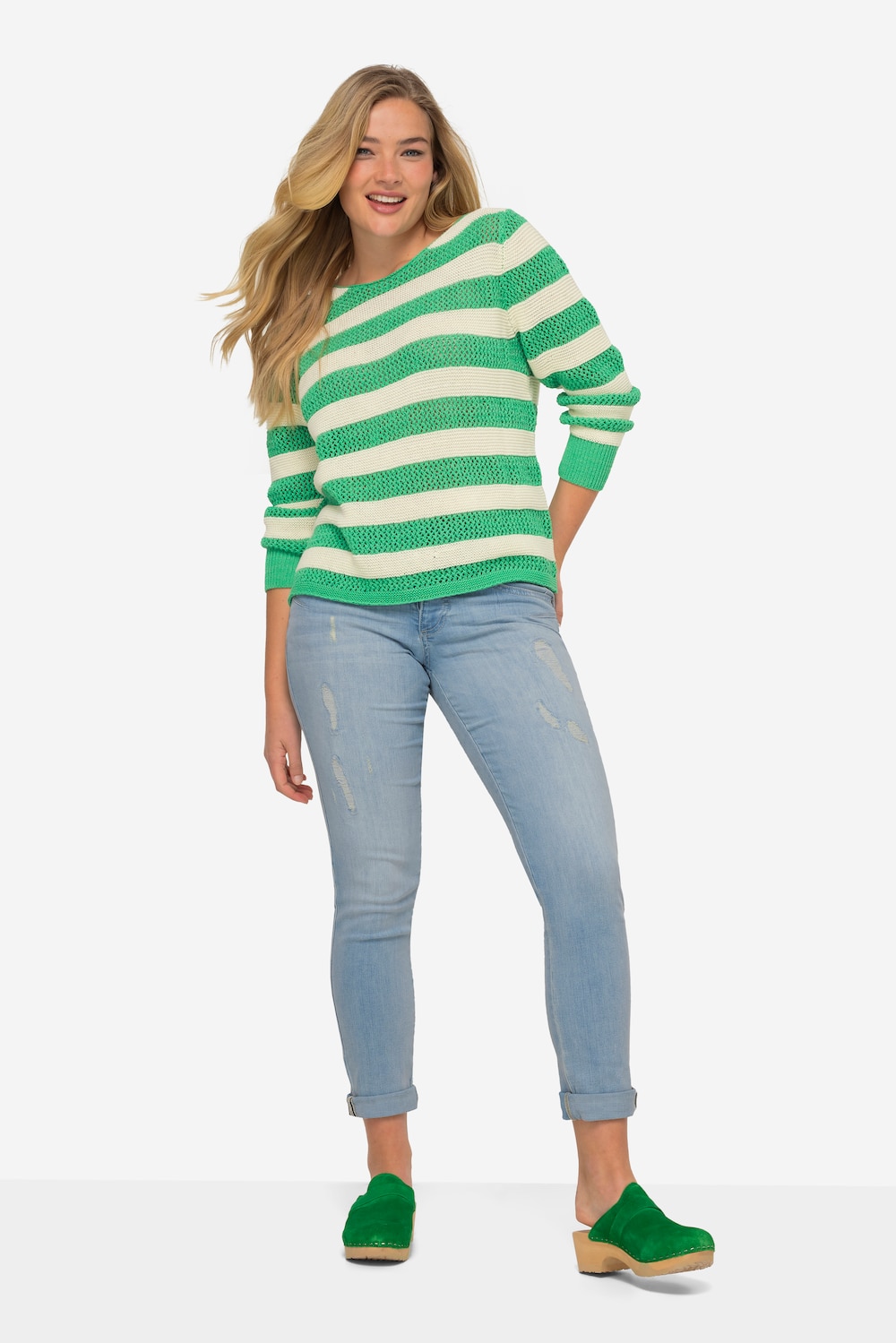 Große Größen Slimjeans, Damen, blau, Größe: 56, Baumwolle, LAURASON