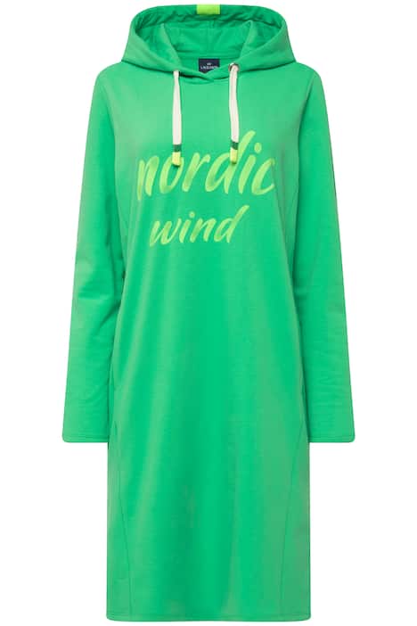 Hooded Lettering Sweat Dress Recycled Polyester