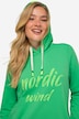 Sweatjurk, capuchon, belettering, met gerecycled polyester