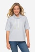Oversized Striped Sweatshirt Stand Collar OEKO-TEX