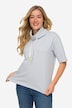 Oversized Striped Sweatshirt Stand Collar OEKO-TEX