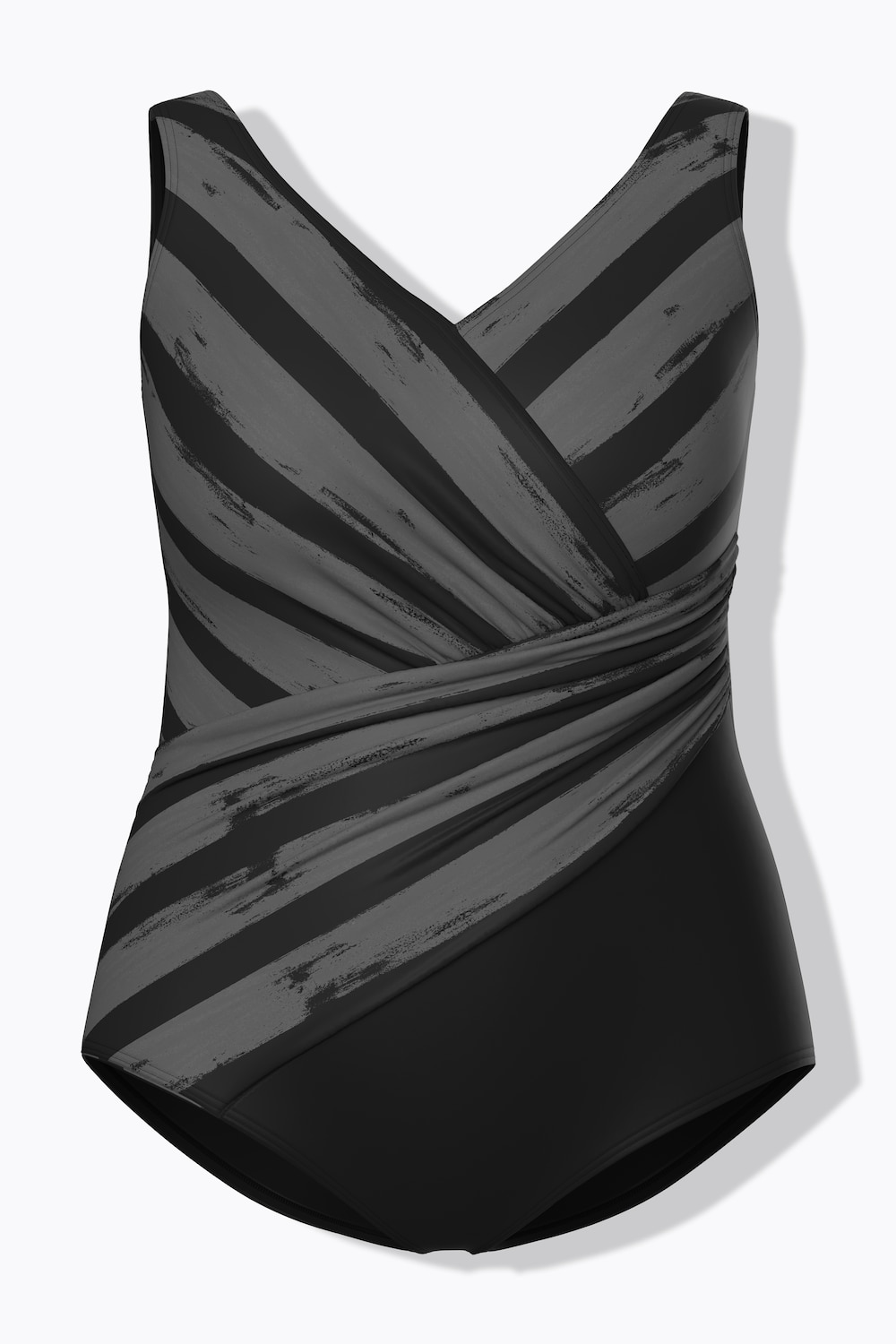 Badeanzug, Streifen, Softcups, Drapierung, recycelt