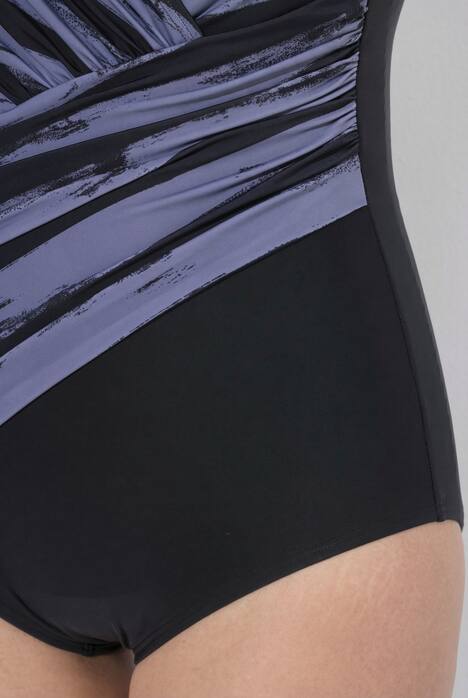 Badpak, strepen, zachte cups, draperie, gerecycled