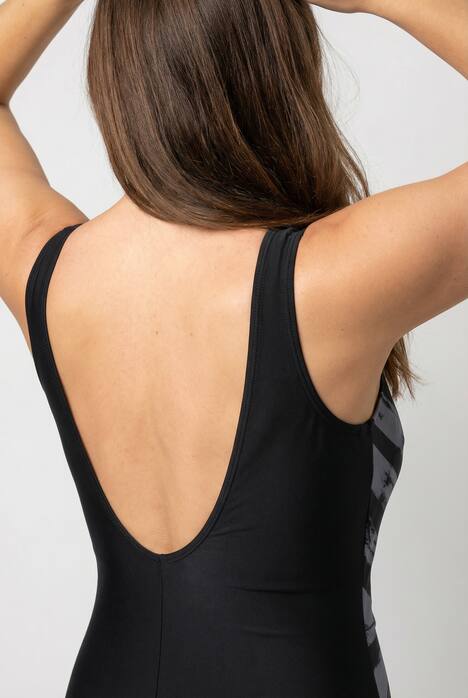 Badpak, strepen, zachte cups, draperie, gerecycled