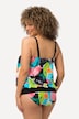 Tankini imprimé fruits. Bonnets souples et bretelles ajustables. Matière recyclée.