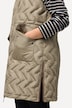 HYPRAR lange doorgestikte bodywarmer, zigzagmotief, opstaande kraag, 2-weg rits