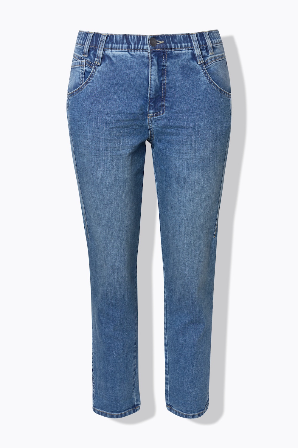Stora storlekar Boyfriend-jeans, Dam, blå, storlek: 46, Bomull, LAURASON