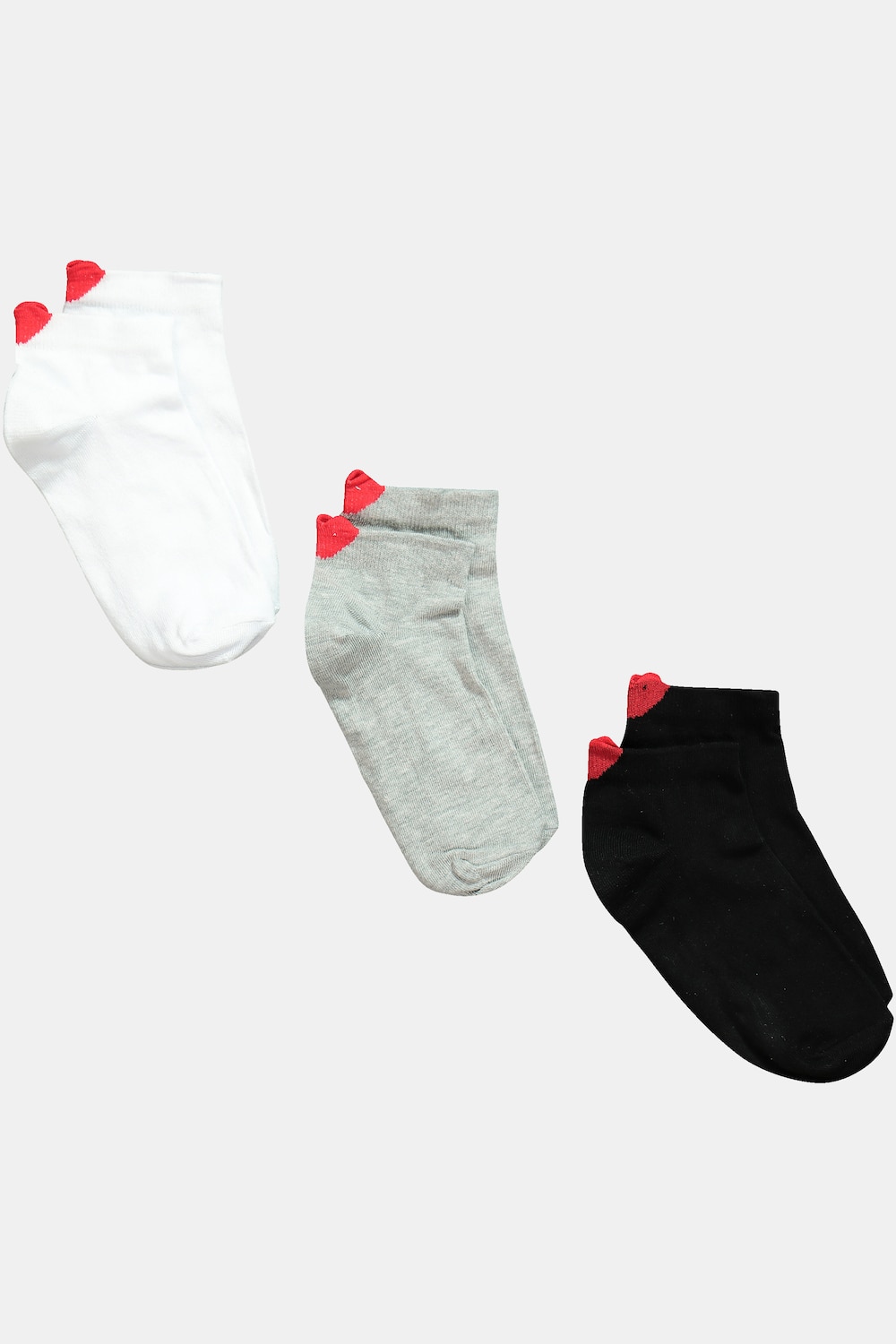 Große Größen 3er-Pack Sneakersocken, Damen, weiß, Größe: 39-42, Baumwolle/Synthetische Fasern, Ulla Popken