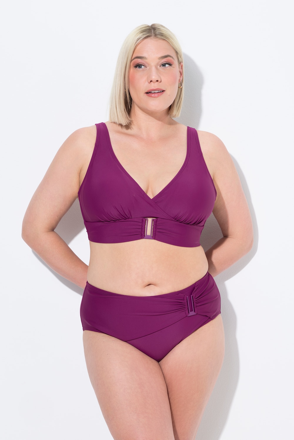 Große Größen Bikini, Damen, lila, Größe: 54, Elasthan, Ulla Popken