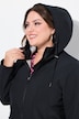 HYPRAR lange softshell-jas, waterafstotend, capuchon