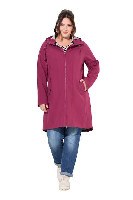 Chaqueta larga Softshell HYPRAR, hidrófuga, capucha