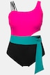 Badedragt, colorblocking, softcups, genbrugsmateriale