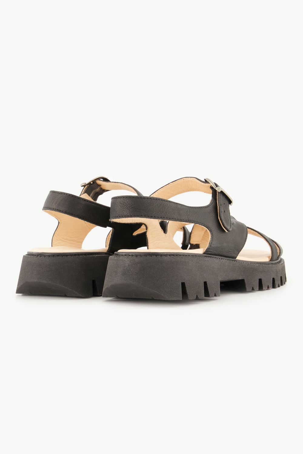 Stora storlekar Trekking-sandaler, Dam, svart, storlek: 38, Läder, Ulla Popken
