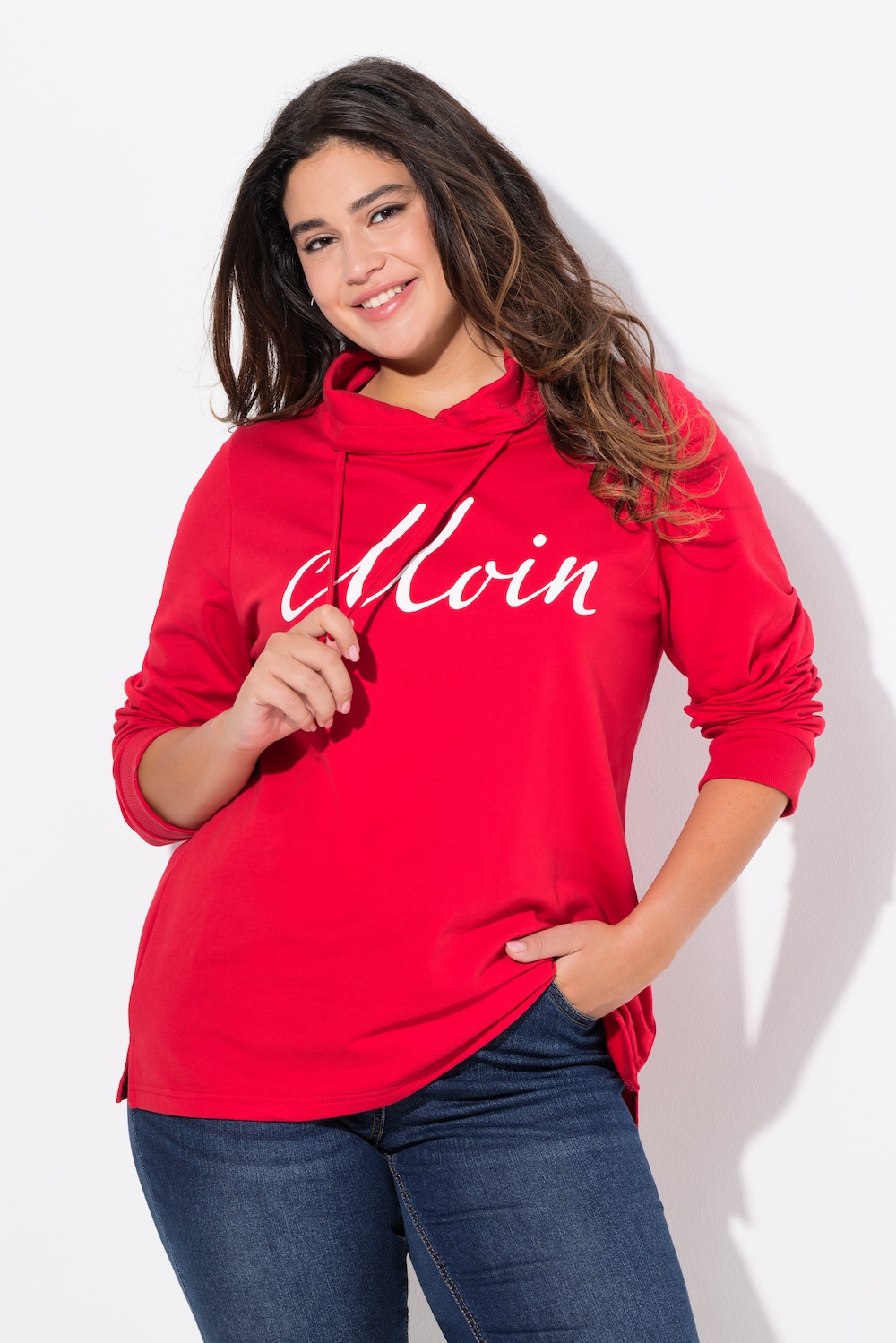 Große Größen Sweatshirt, Damen, rot, Größe: 58/60, Baumwolle/Polyester, Ulla Popken