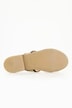 Lær-sandal, flettete reimer, bredde H