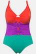 Badeanzug, Colorblocking, Softcups, Aussparungen, recycelt