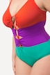 Badeanzug, Colorblocking, Softcups, Aussparungen, recycelt