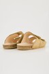 Raffia sandalen, klittenbanden, diep voetbed van kurk, wijdte H