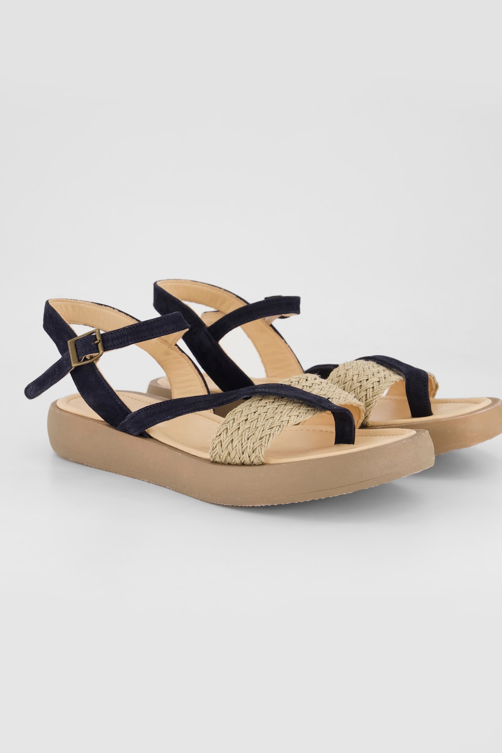 Sandalen, Damen, blau, Größe: 39, Leder, Ulla Popken