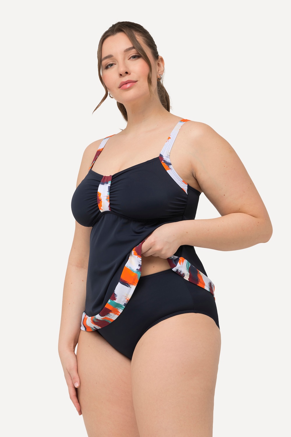 Große Größen Tankini, Damen, blau, Größe: 48, Synthetische Fasern/Elasthan, Ulla Popken