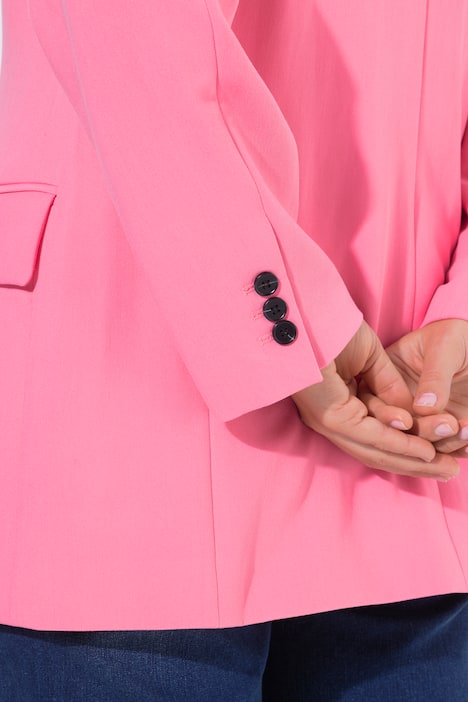 Blazer oversized avec col à revers, fermeture boutonnée