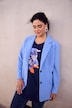 Floral Motif 3/4 Sleeve Tunic Tee