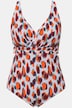 Abstract Print Cutout Swimsuit
