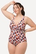 Abstract Print Cutout Swimsuit