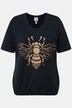 T-Shirt, Biene, V-Ausschnitt, Gummisaum, Halbarm