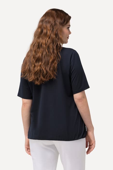 T-Shirt, Biene, V-Ausschnitt, Gummisaum, Halbarm