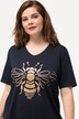 T-Shirt, Biene, V-Ausschnitt, Gummisaum, Halbarm