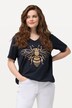 T-Shirt, Biene, V-Ausschnitt, Gummisaum, Halbarm