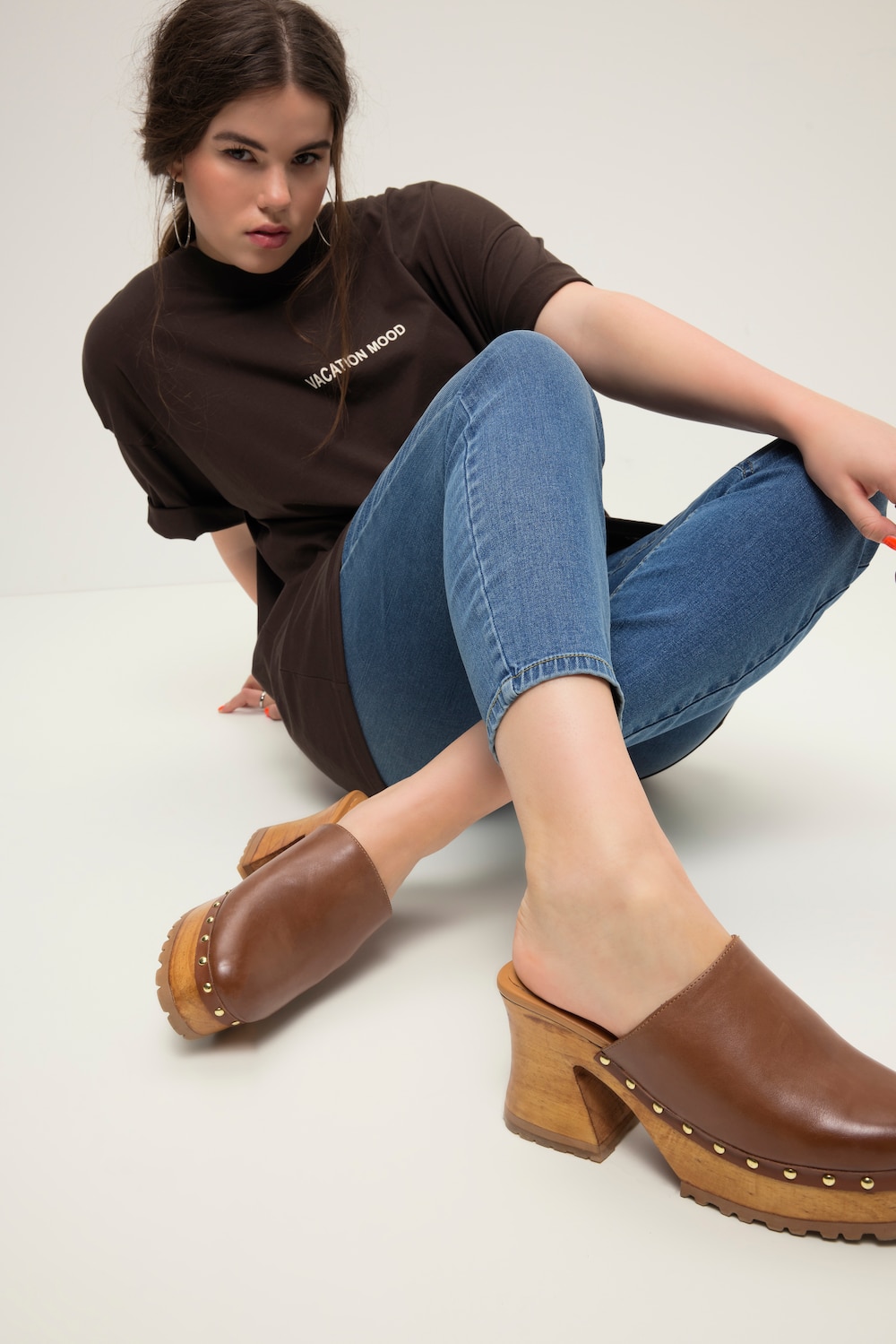 Leder-Clogs, Damen, braun, Größe: 43, Leder, Studio Untold